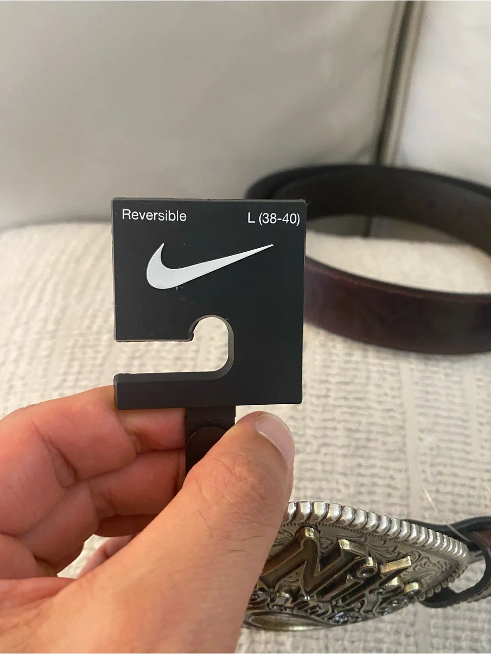 New Men’s Nike Country Leather Reversible Belt Large 38-40
